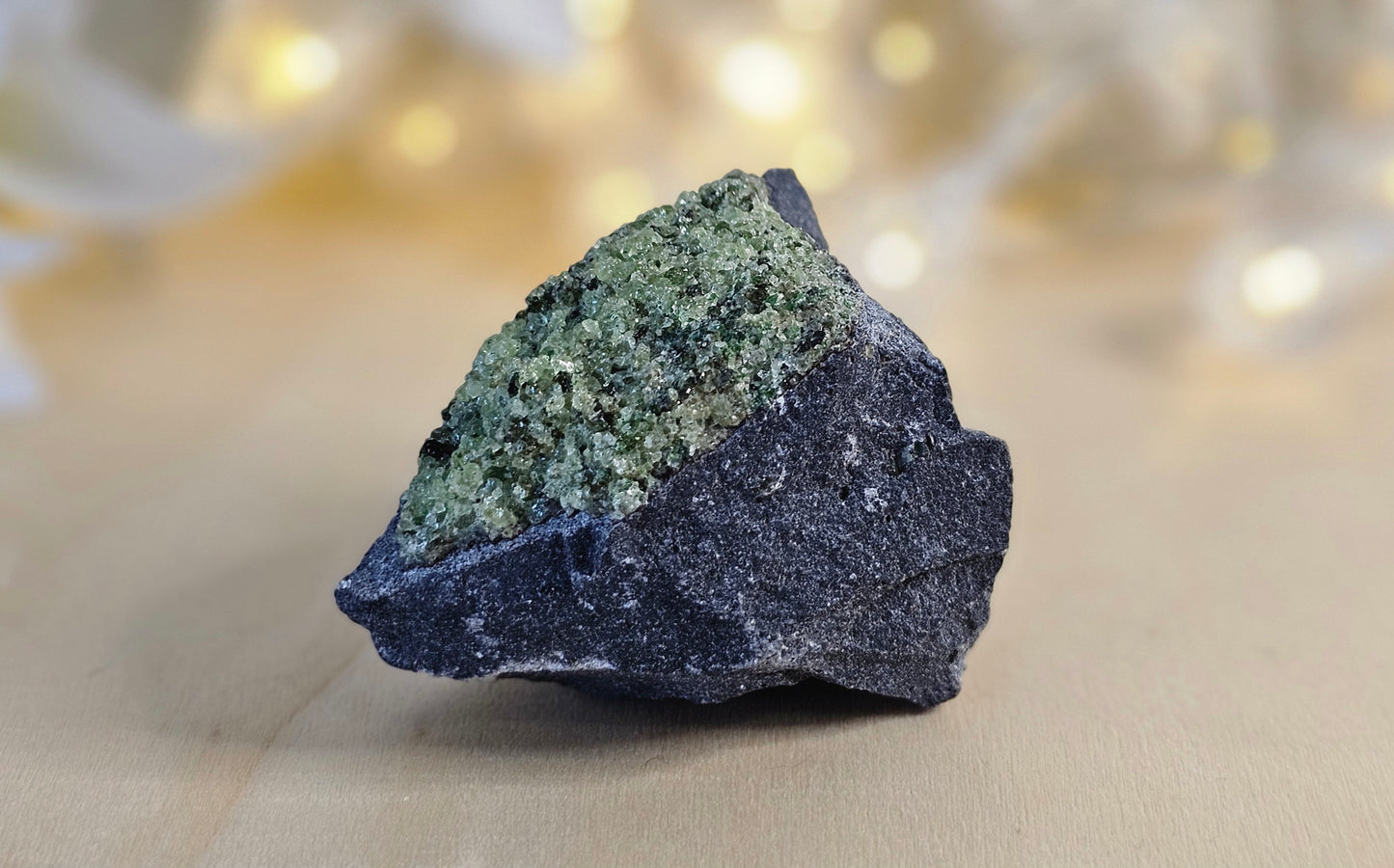 Peridot Olivine on Basalt Raw
