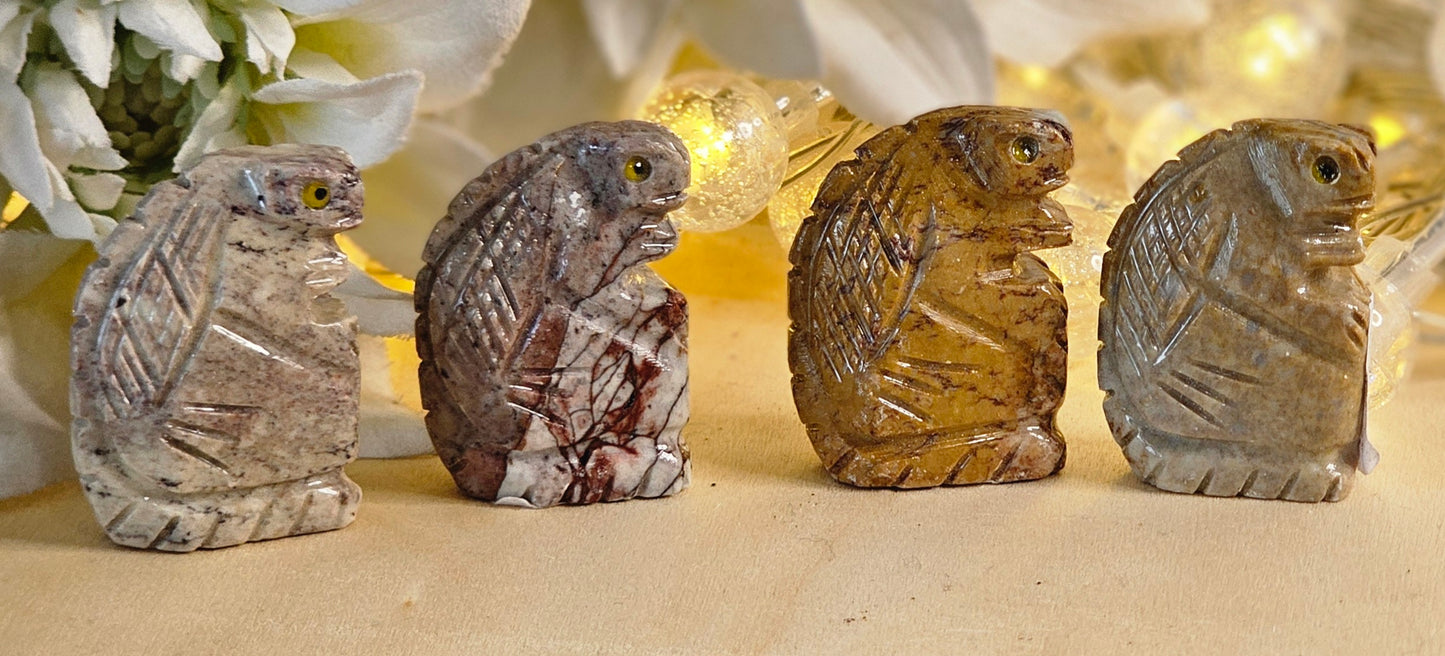 Jasper Lizard Carvings