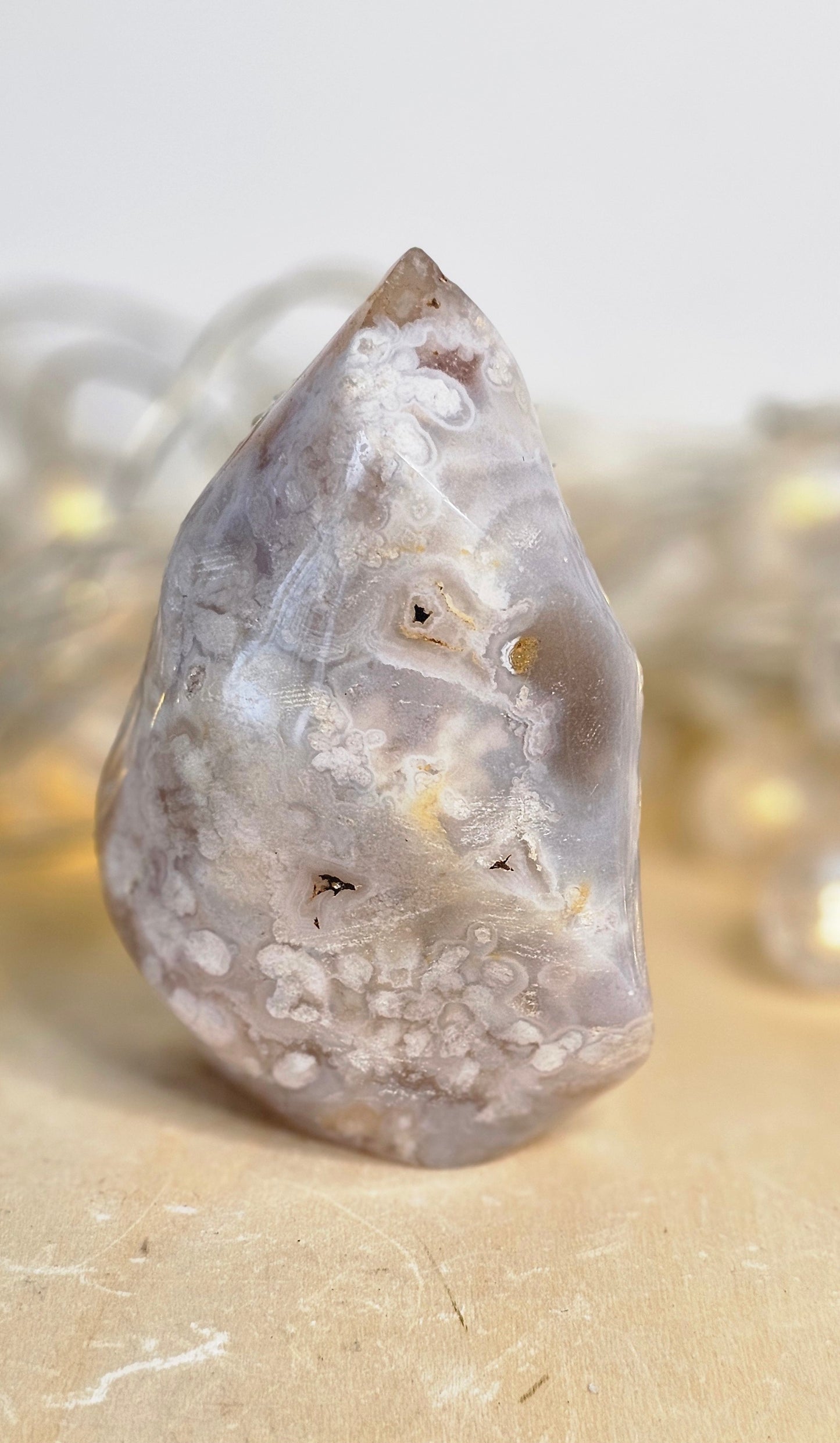 Flower Agate Flame Carving