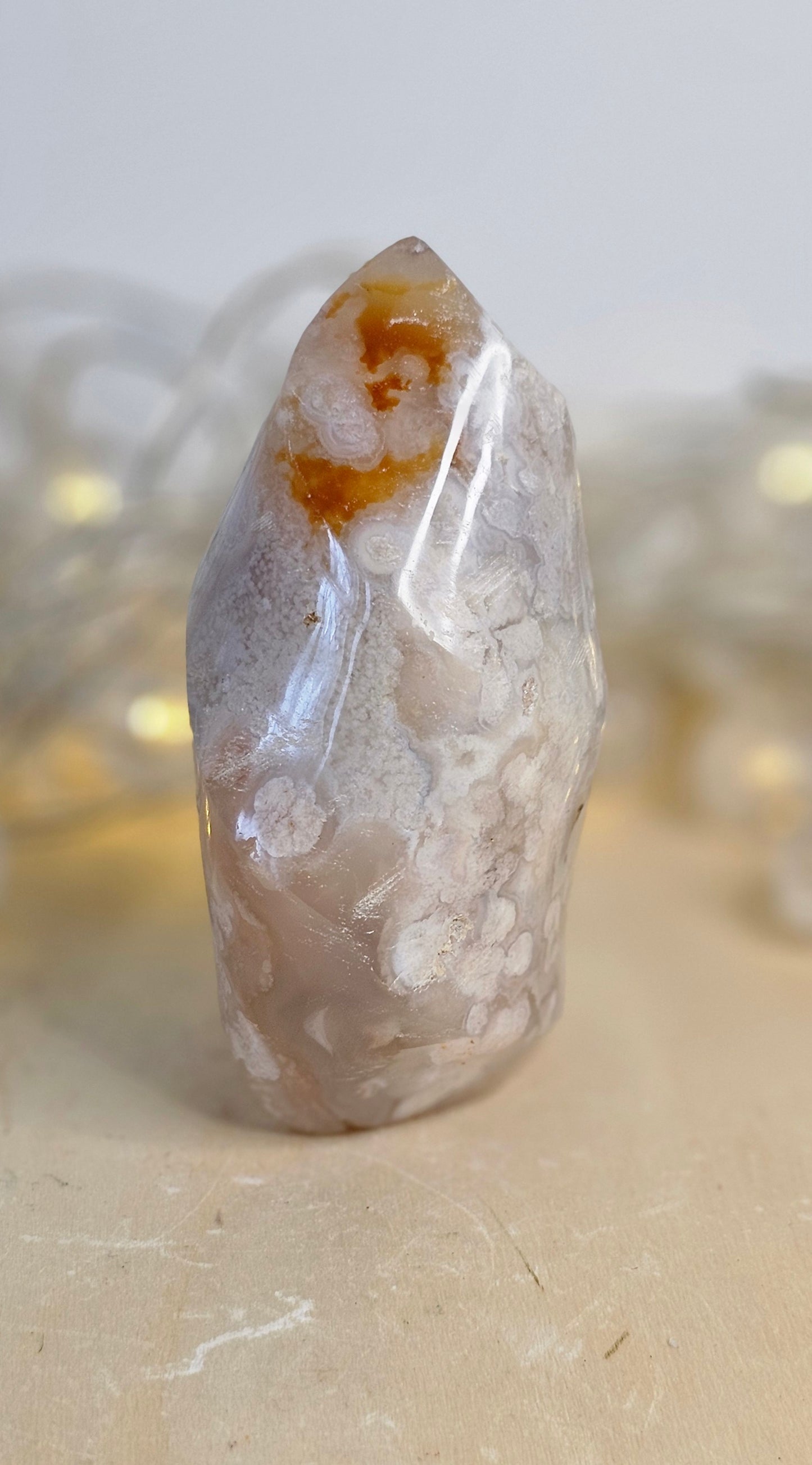 Flower Agate Flame Carving