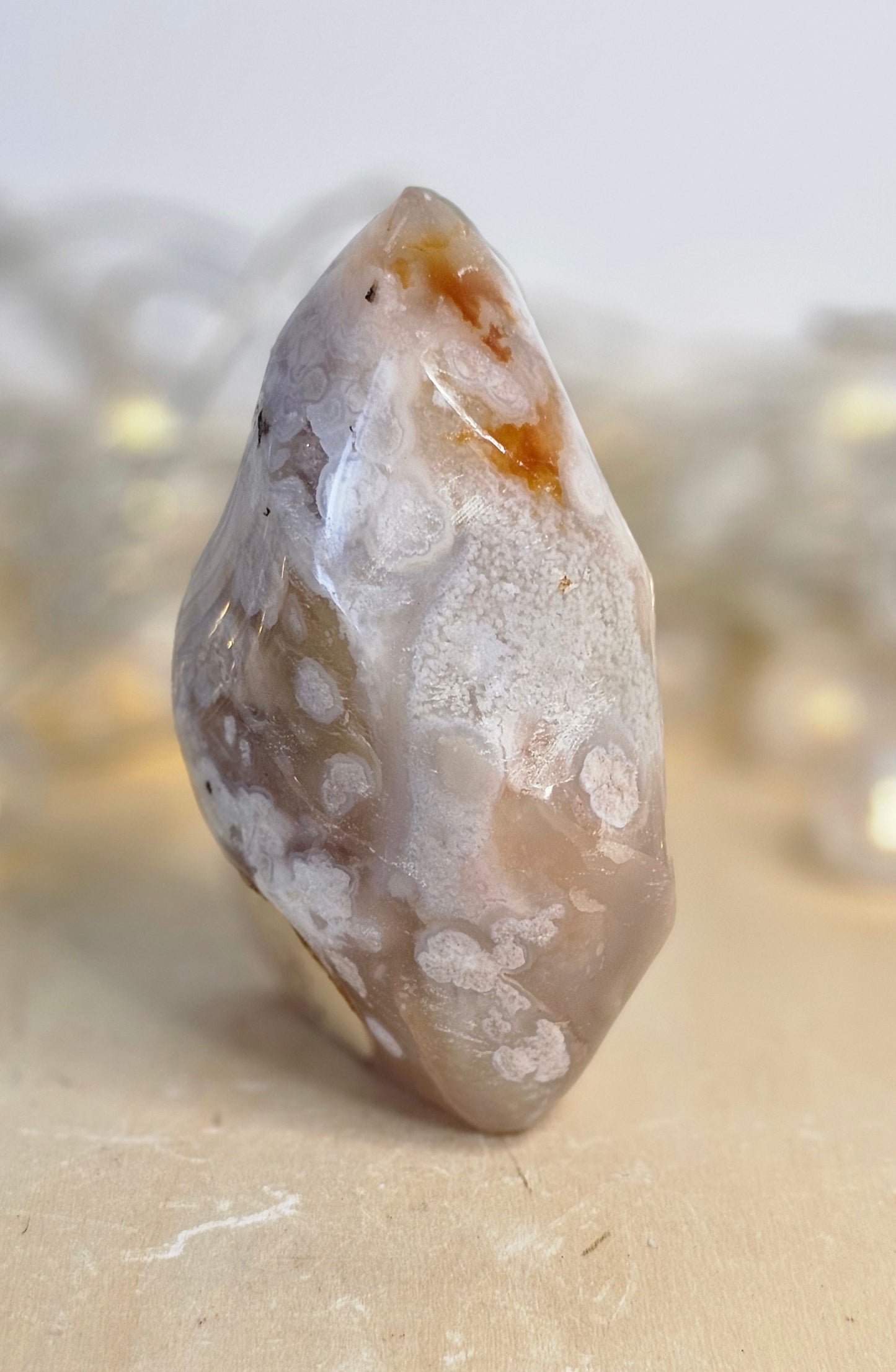 Flower Agate Flame Carving