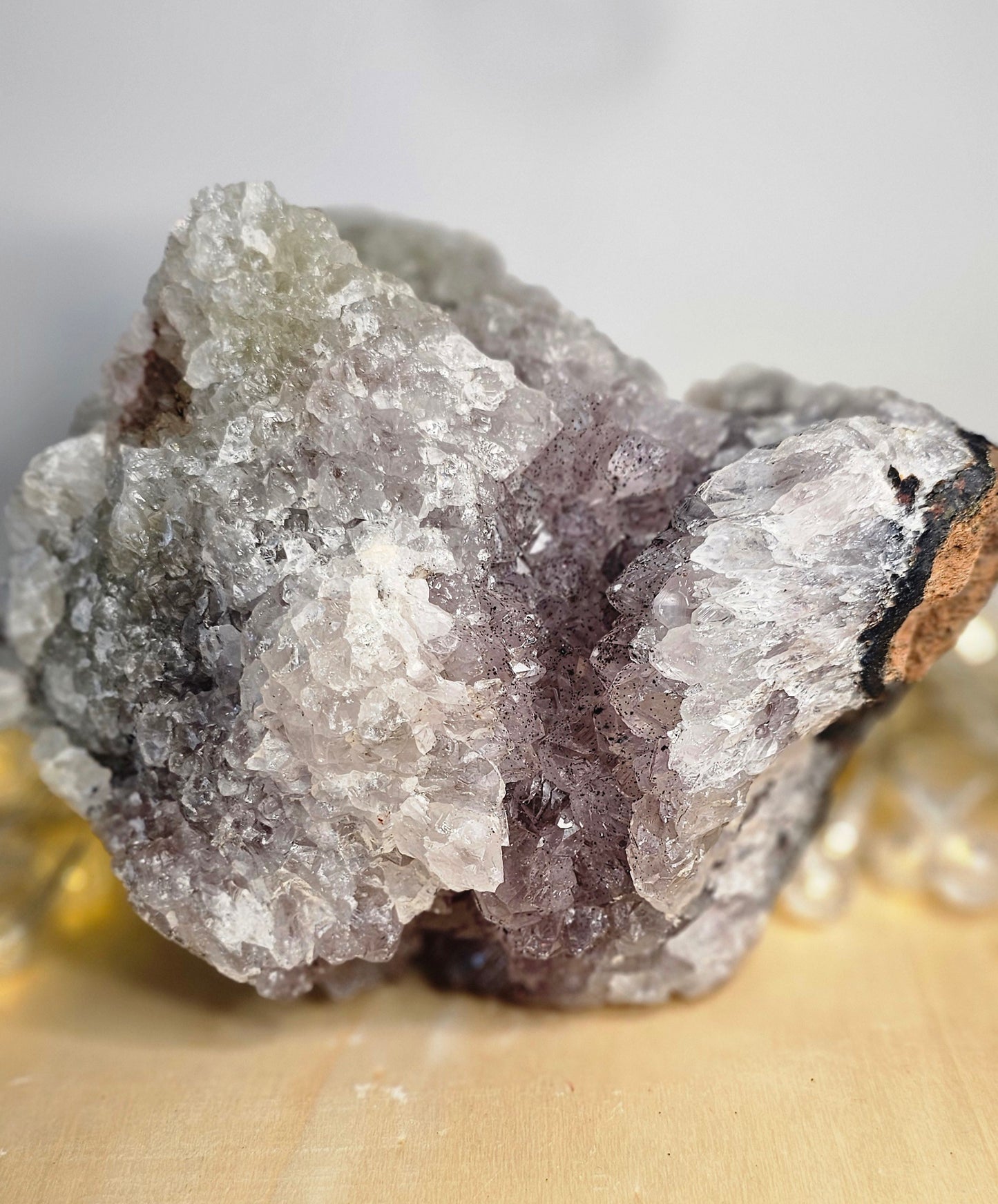 Huge Raw Amethyst & Quartz Piece with Inclusions