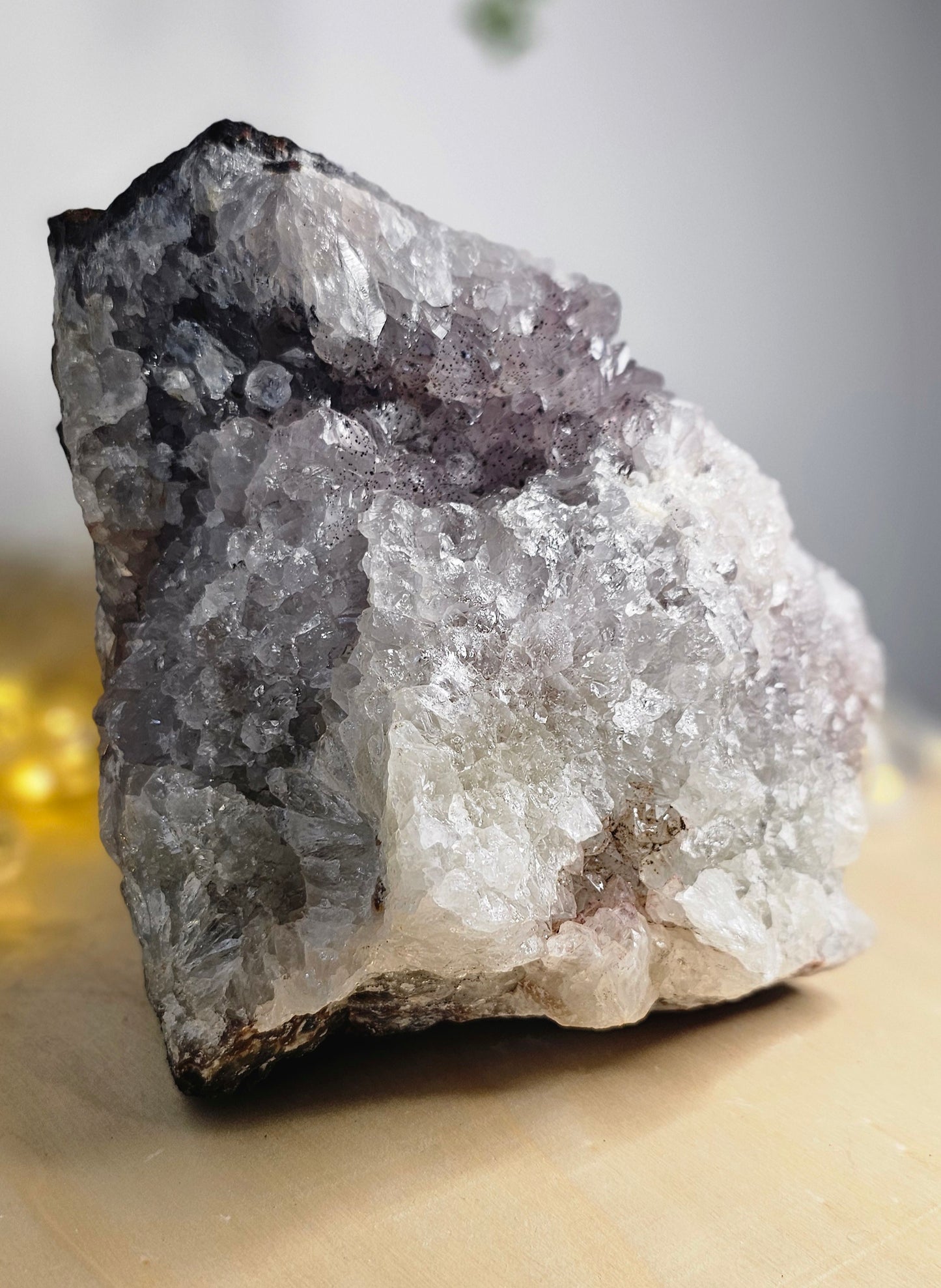 Huge Raw Amethyst & Quartz Piece with Inclusions