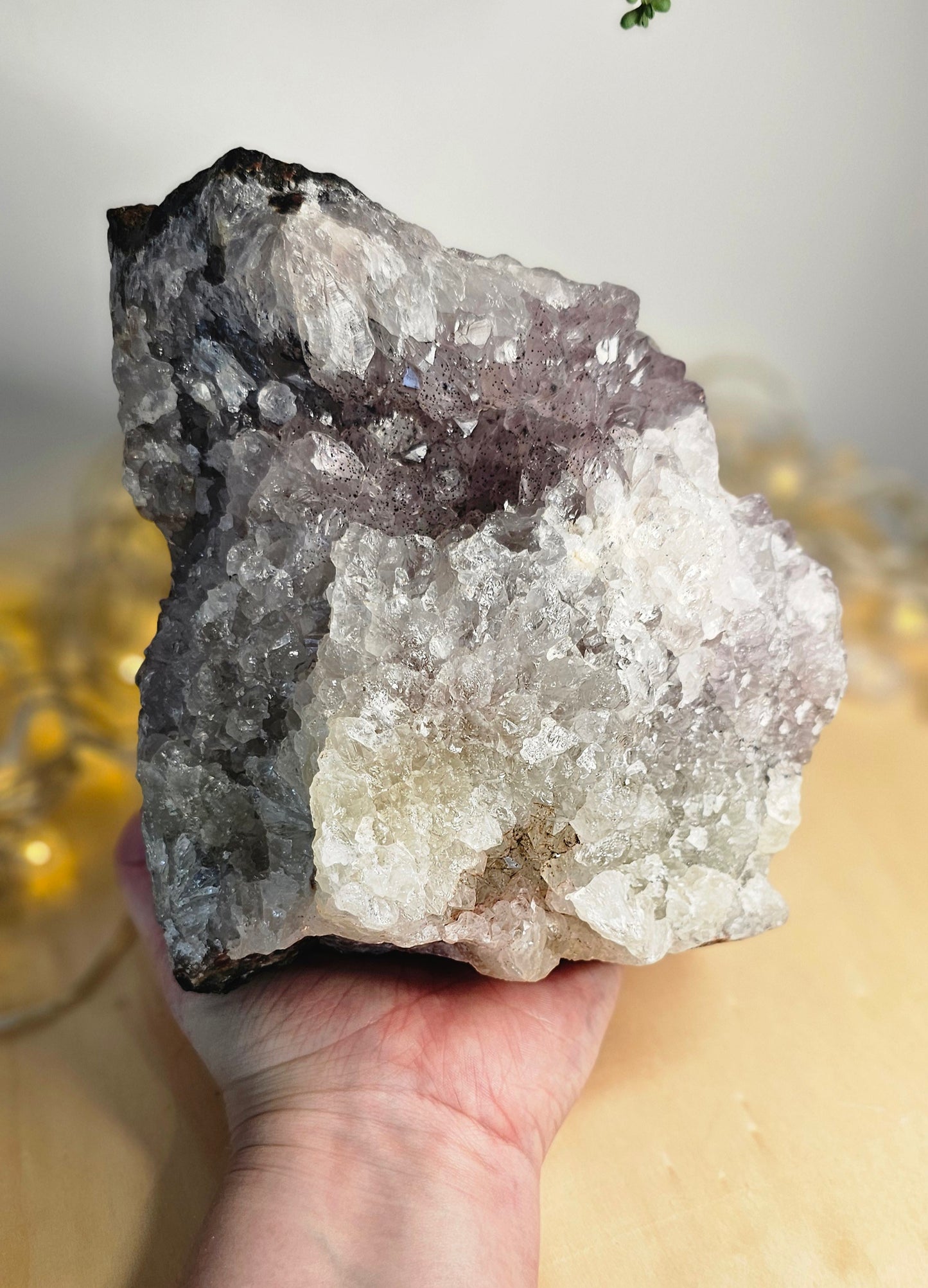 Huge Raw Amethyst & Quartz Piece with Inclusions