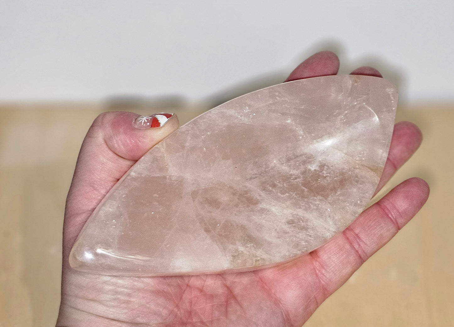Rose Quartz Leaf Bowl