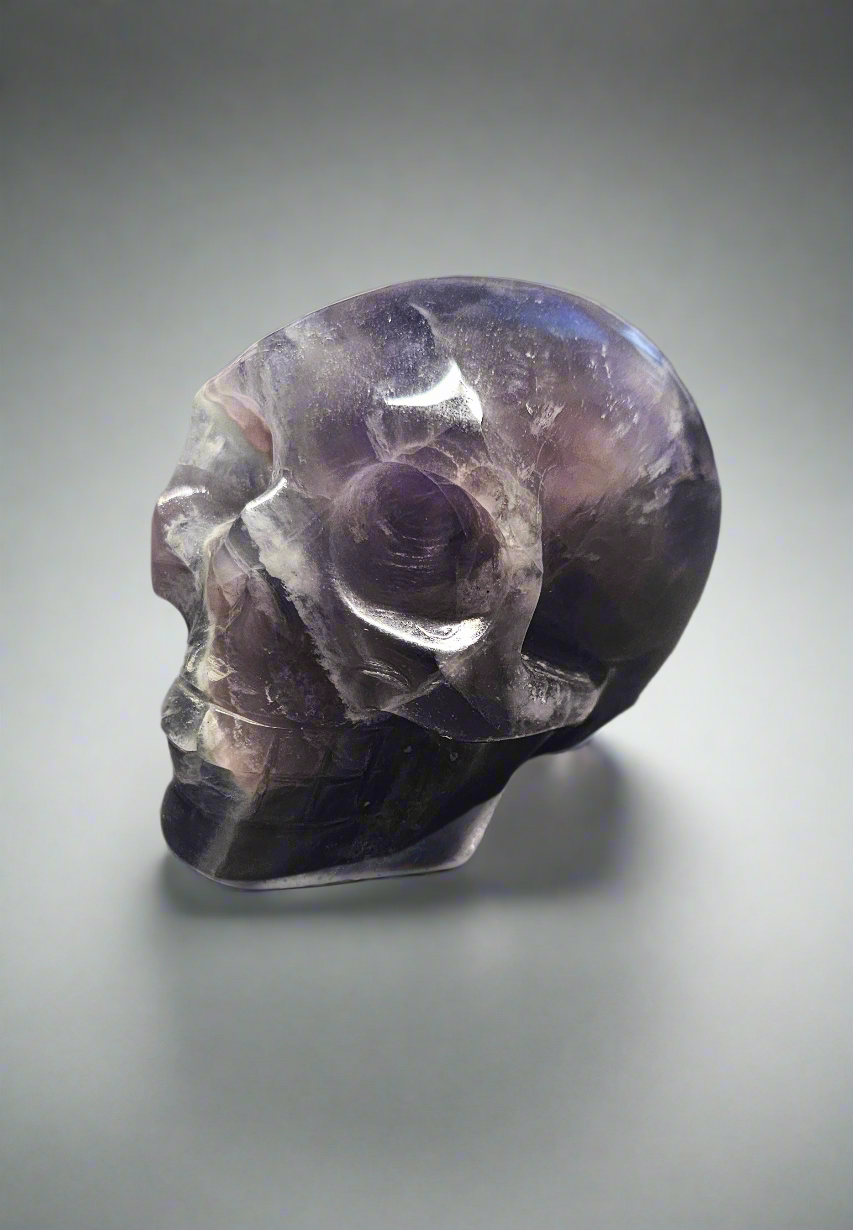Big Fluorite Skull Carving