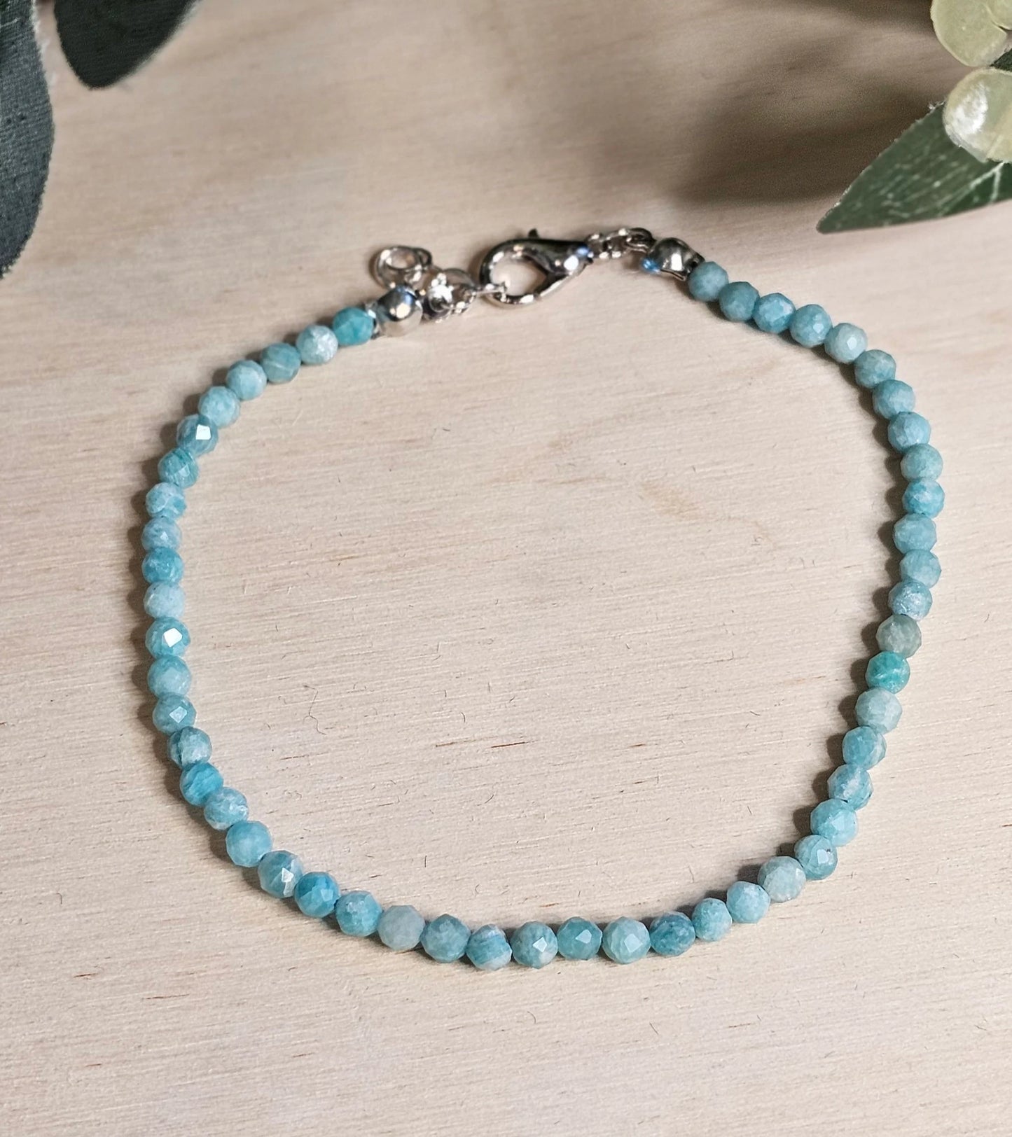 Handmade Delicate Faceted Crystal Bead Bracelets