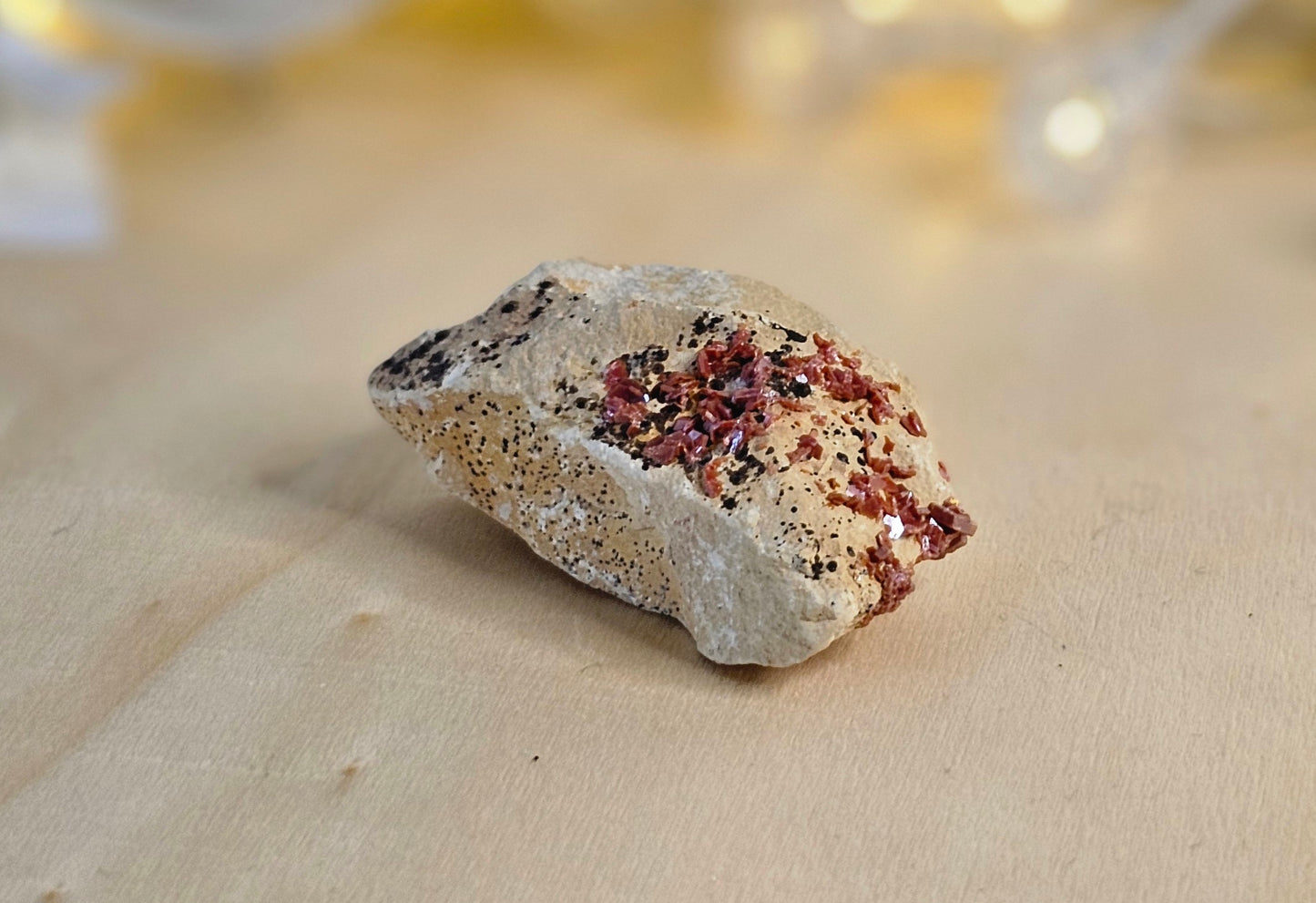 Vanadinite on Matrix Raw Specimen