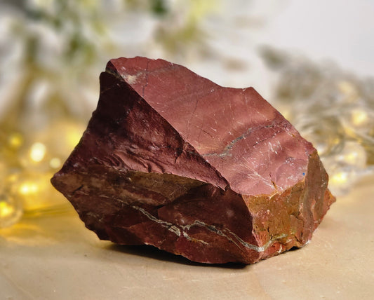 Raw White Stripe Red Jasper Chunks