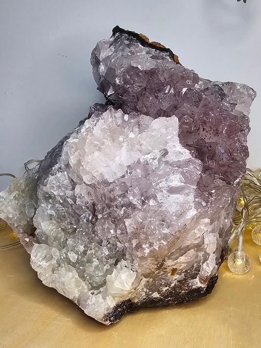 Huge Raw Amethyst & Quartz Piece with Inclusions