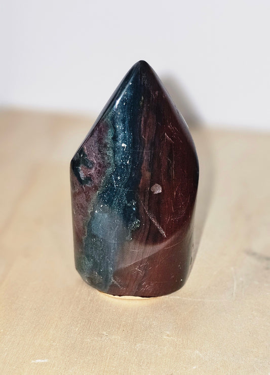 SALE Ocean Jasper Flame Carving