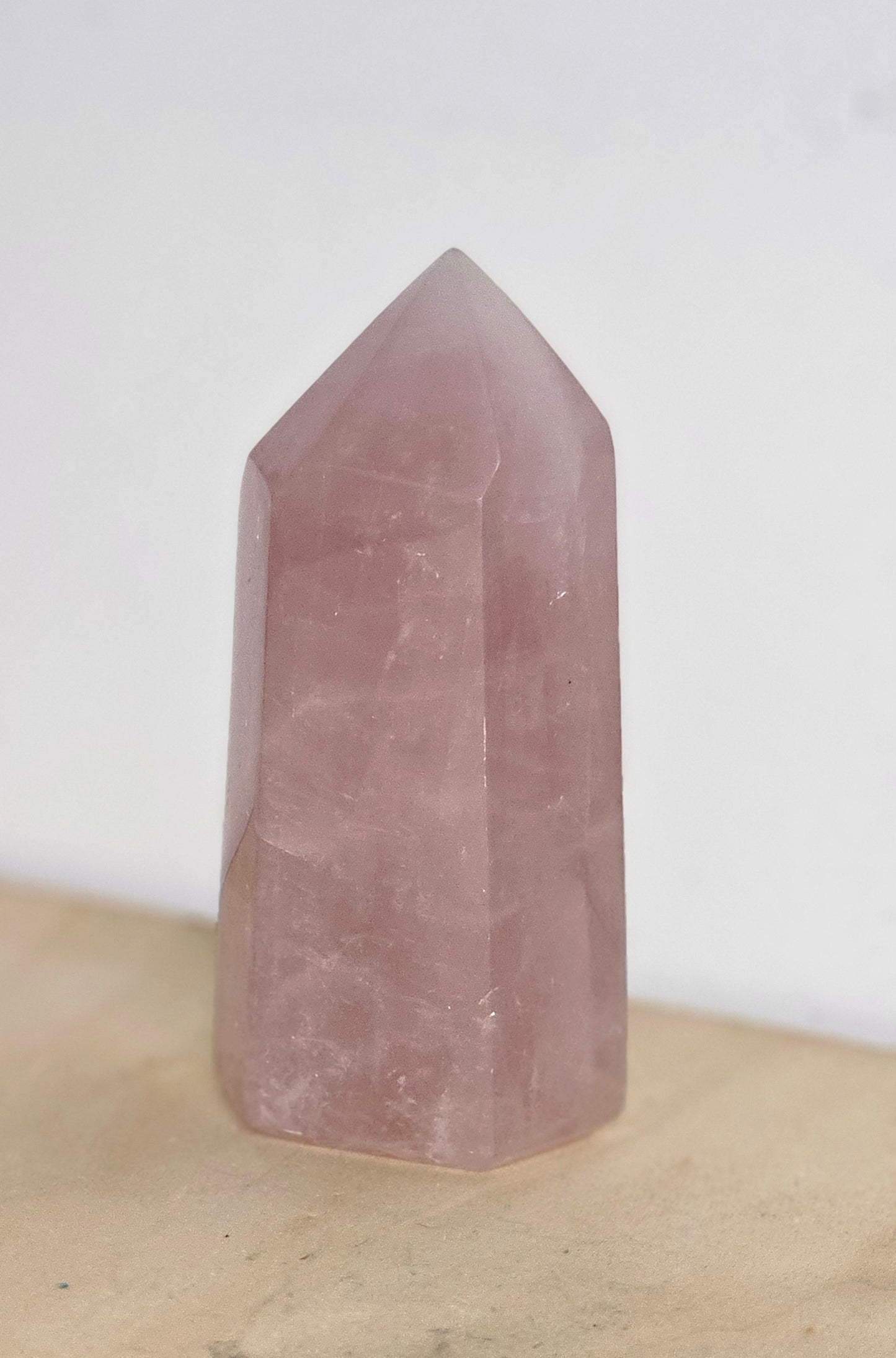 Chunky Rose Quartz Tower