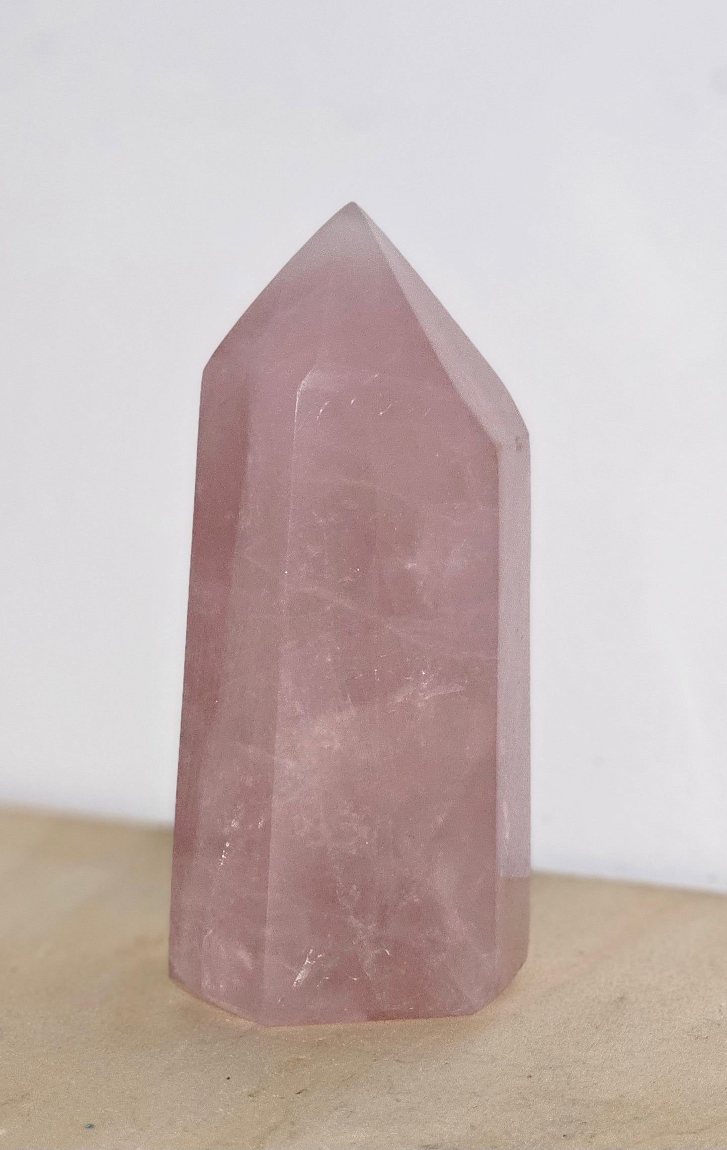Chunky Rose Quartz Tower