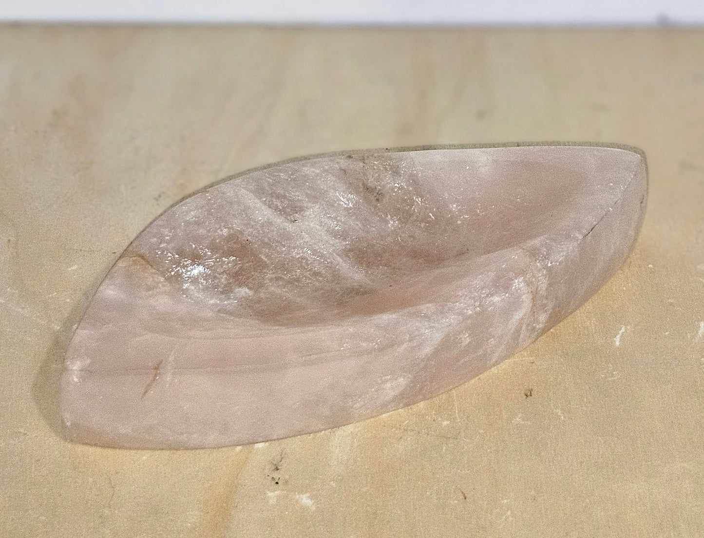 Rose Quartz Leaf Bowl