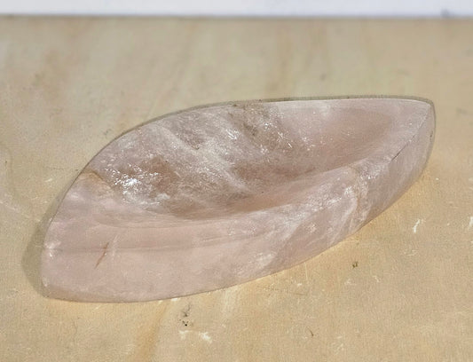 Rose Quartz Leaf Bowl