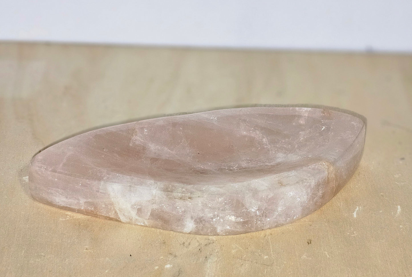 Rose Quartz Leaf Bowl