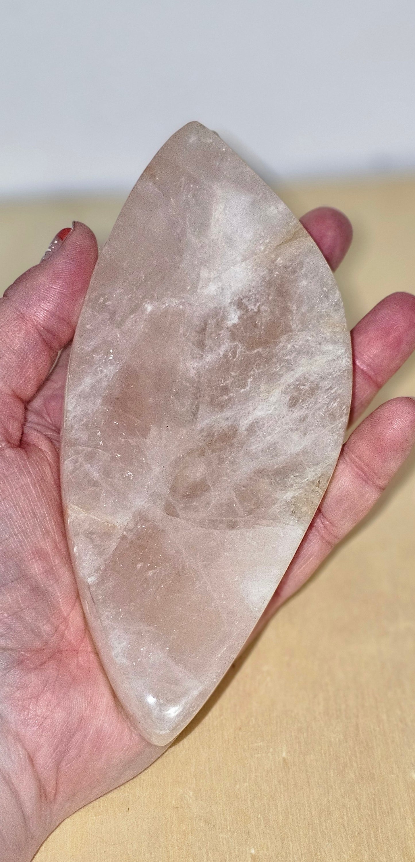 Rose Quartz Leaf Bowl