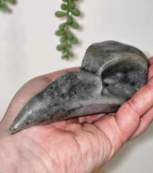 Labradorite Raven Skull