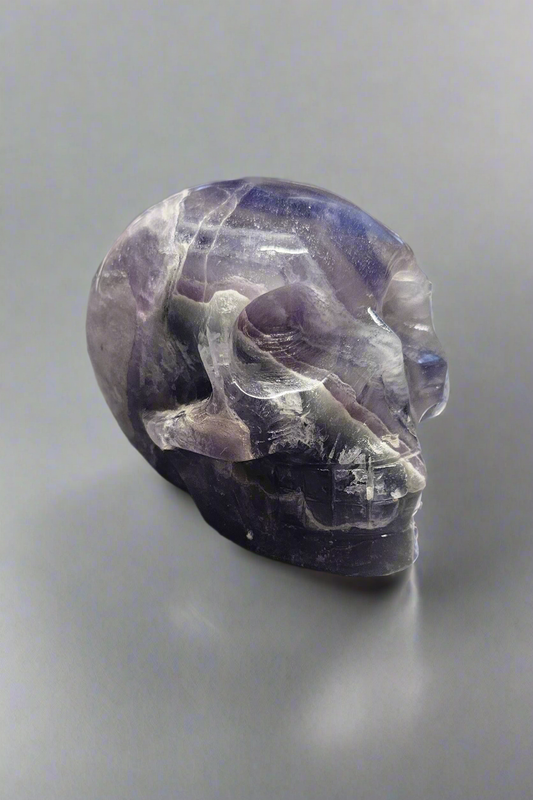 Big Fluorite Skull Carving